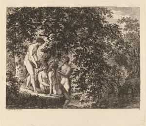 Nudes Gallery: Girl Carrying a Basket of Fruit, 1770. Creator: Salomon Gessner