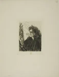 Girl with a Cigarette II, 1891. Creator: Anders Leonard Zorn