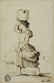 Pail Prints: Girl of Claddagh or Fishing Suburb, Galway, 1855. Creator: A. Bradstreet