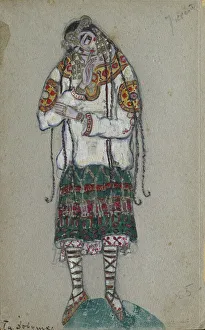 Symbolism Collection: The Girl. Costume design for the ballet The Rite of Spring (Le Sacre du Printemps) by I