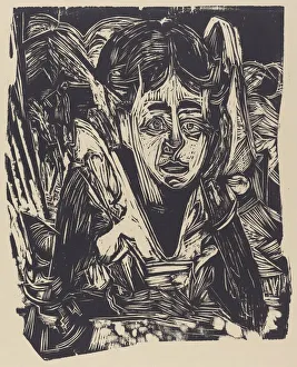 Girl Dreaming, 1918. Creator: Ernst Kirchner