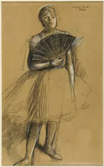 Edgar 1834 1917 Gallery: Girl with a Fan