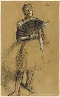 Edgar 1834 1917 Gallery: Girl with a Fan