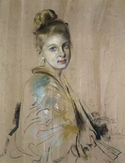 Images Dated 10th March 2011: Girl with a Fan, 1880s