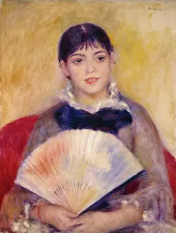 Curiosity Prints: Girl with a Fan, 1885. Creator: Pierre-Auguste Renoir