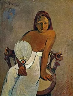 The Girl with a Fan, 1902. Artist: Paul Gauguin