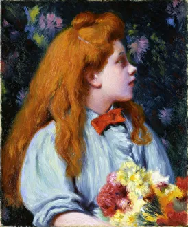 0 Italy Prints: Girl with flowers
