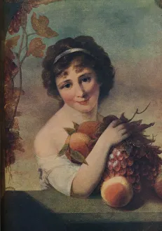 Peters Prints: Girl With Fruit, c1780, (1910). Artist: Matthew William Peters