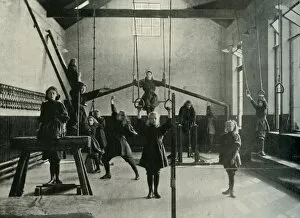 Derbyshire Gallery: Girl Gymnasts at the Royal Institution for the Deaf and Dumb, Friar Gate, Derby, 1902