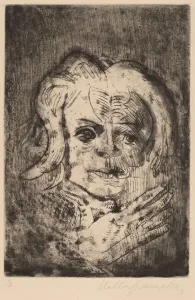 Gramatt And Xe9 Prints: Girl with Hand, 1923. Creator: Walter Gramatté