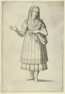 Davent Leon Prints: Girl from the Island of Paros, from Les quatre premiers livres des navigations et pérégri