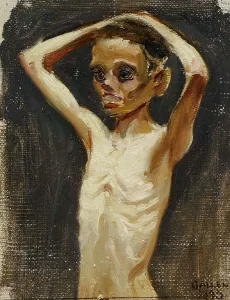 Finland Europe Prints: Girl from the Jaskala Croft, 1895. Creator: Akseli Gallen-Kallela