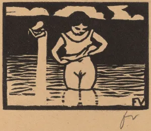Genitals Prints: Girl Lifting Her Chemise (Fillette enlevant sa chemise), 1893