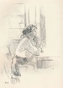 Walter Richard Prints: Girl Musing, c1911 (1931). Artist: Walter Richard Sickert