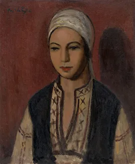 Raymond Francis Mcintyre Prints: Girl in a peasant blouse, c1923. Creator: Raymond McIntyre