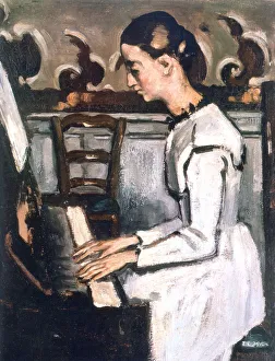 Fingers Prints: Girl at the Piano, The Overture to Tannhauser, detail, 1868. Artist: Paul Cezanne
