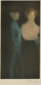 Prostitution Prints: Girl and Pimp, 1898. Creator: Theophile Alexandre Steinlen