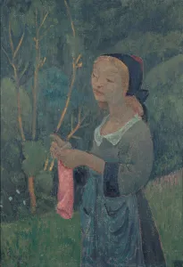 Girl with a Pink Stocking. Artist: Serusier, Paul (1864-1927) Girl with a Pink Stocking. Artist: Serusier, Paul (1864-1927)