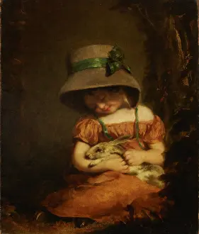 Childrenswear Prints: Girl with a Rabbit, c1800. Creator: John Hoppner