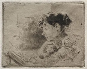 Robert Frederick Blum American Prints: Girl Reading, 1883. Creator: Robert Frederick Blum (American, 1857-1903)