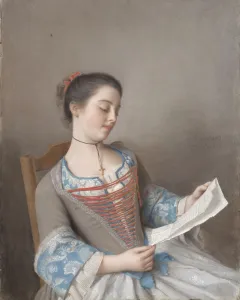 Reading Woman Prints: A girl reading (La liseuse), 1746. Artist: Liotard, Jean-Etienne (1702-1789)