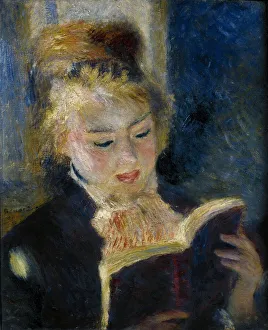 Reading Woman Prints: A girl reading (La liseuse). Artist: Renoir, Pierre Auguste (1841-1919)