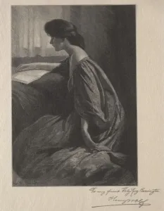 Girl Reading at a Window. Creator: Henry Wolf (American, 1852-1916)