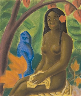 Galanda Prints: Girl from Tahiti, around 1930. Creator: Mikulas Galanda