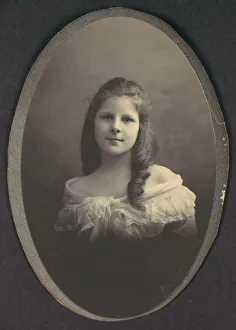 Frederic Prints: [Girl with White Off-the-Shoulder Dress], 1890s. Creator: Frederick Gutekunst