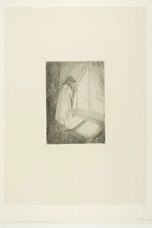 Looking Through Prints: The Girl at the Window, 1894. Creator: Edvard Munch