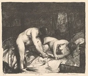 Bellows George Wesley Gallery: Two Girls, 1917. Creator: George Wesley Bellows