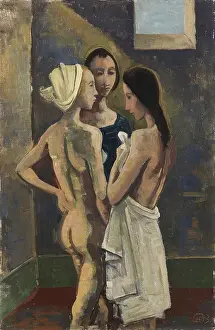 Nudes Prints: Three girls, 1943. Creator: Karl Hofer