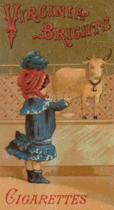 From the Girls and Children series (N64) promoting Virginia Brights Cigarettes for Allen