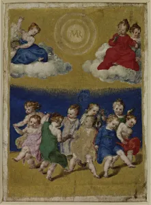 Childrens Games Gallery: Girls Dance. Creator: Franchi (detto il Pollino), Cesare (active last quarter of 16th cen