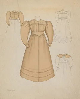 Crimi Nancy Prints: Girls Dress, c. 1937. Creator: Nancy Crimi