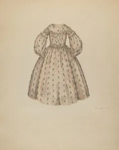 Childrens Wear Gallery: Girls Dress, c. 1937. Creator: Sara Garfinkel