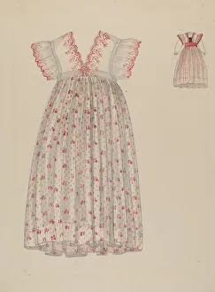 Childrens Wear Gallery: Girls Dress, c. 1937. Creator: Verna Tallman