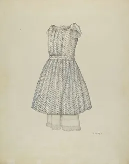 Girlswear Prints: Girl's Dress, c. 1941. Creator: Virginia Berge