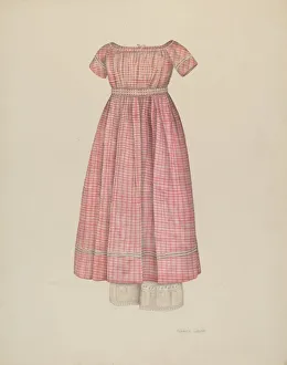 Gingham Prints: Girls Dress with Pantaloons, c. 1941. Creator: Nancy Crimi