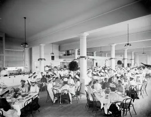 Girls luncheon, Natural Food Conservatory, Niagara, N.Y. between 1900 and 1905. Creator: Unknown