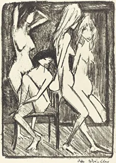 Natural Prints: Three Girls in front of a Mirror (Drei Madchen vor dem Speigel)