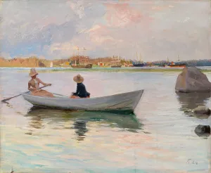 Independence Prints: Girls in a Rowing Boat, 1886. Creator: Albert Edelfelt