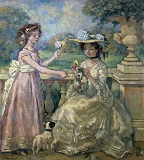 Charles Guérin Gallery: Two Girls on a Terrace, 1903. Artist: Charles Guerin