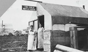 Waffle Prints: Two Girls Waffle House, between c1900 and 1916. Creator: Unknown