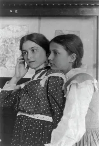 Cyanotypes 1890 1900 Gmgpc Prints: Two girls from a Washington, D