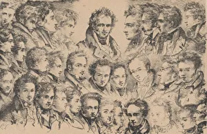 Colin Prints: Girodet and His Students, ca. 1817. Creator: Alexandre-Marie Colin