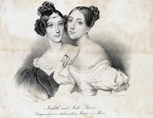 Grisi Prints: Giulia and Giuditta Grisi. Creator: Kneisel, August (1782-1855)