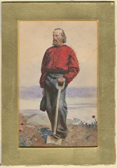 Giuseppe Garibaldi Island at the Capri Island, 1860. Artist: Houghton, Arthur Boyd