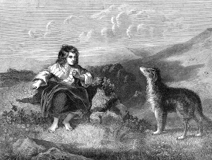 Giving an Order - painted by J.H. Mole, 1854. Creator: Unknown. Giving an Order - painted by J.H. Mole, 1854. Creator: Unknown