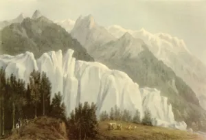 The Glacier des Bossons, Chamonix, 1786, (1946). Creator: John Warwick Smith